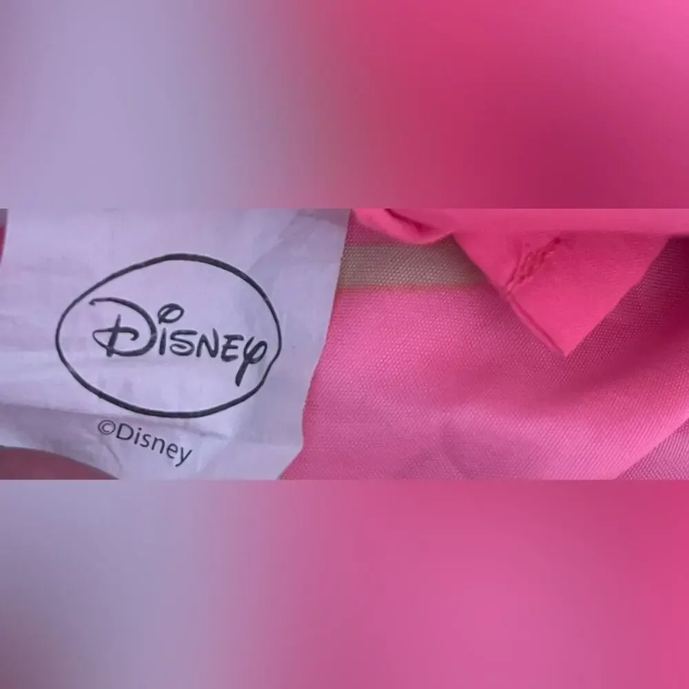 Disney Minnie Mouse microfiber pink shower curtain/bow polka dot curtain hooks